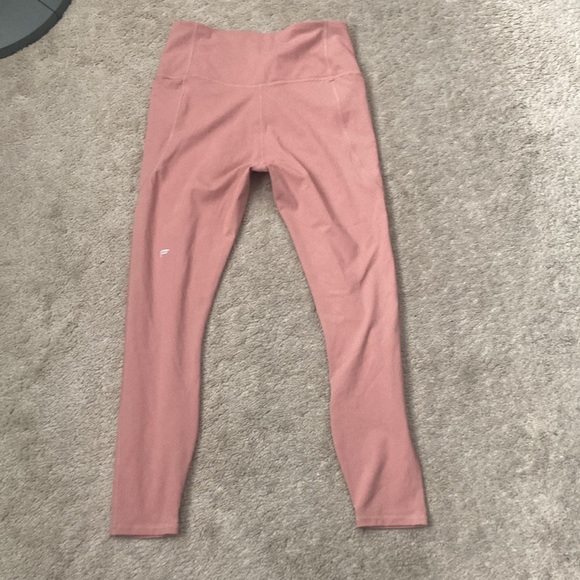 Fabletics PureLuxe High-Waisted Crossover 7/8 Leggings -PINK CANYON (24”) - Picture 3 of 3